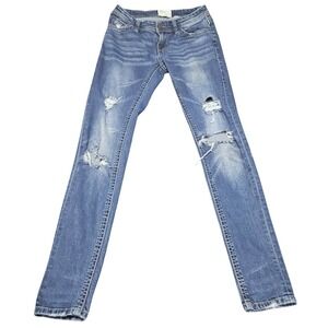 BKE Buckle Jeans 25R‎ Stella Skinny Distressed Denim Ripped Medium Wash Grunge